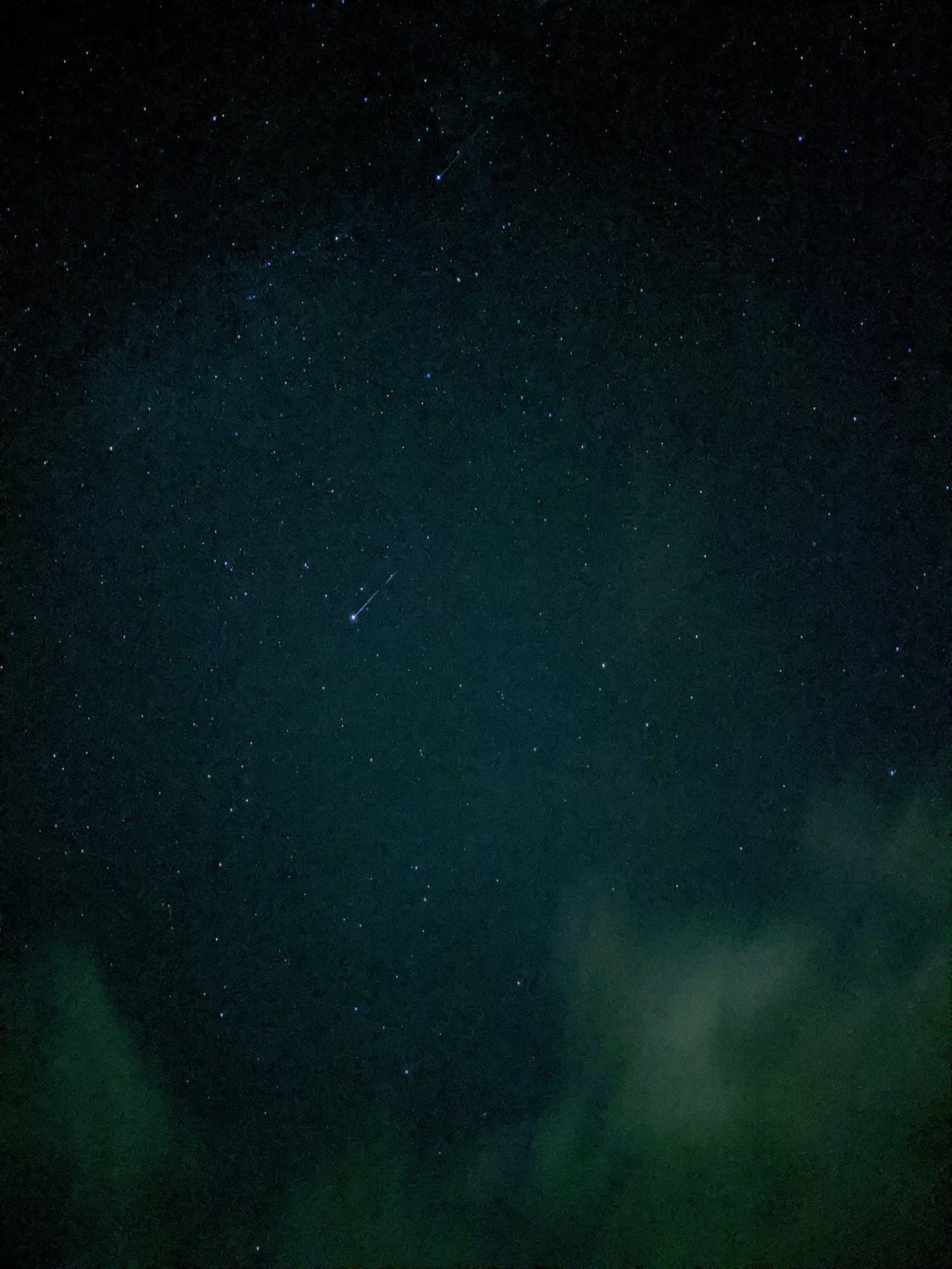 夜空に輝く北極星と星々